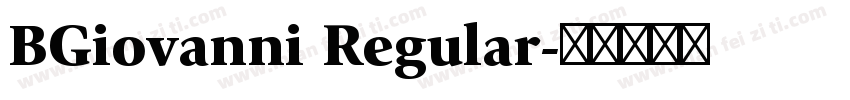 BGiovanni Regular字体转换